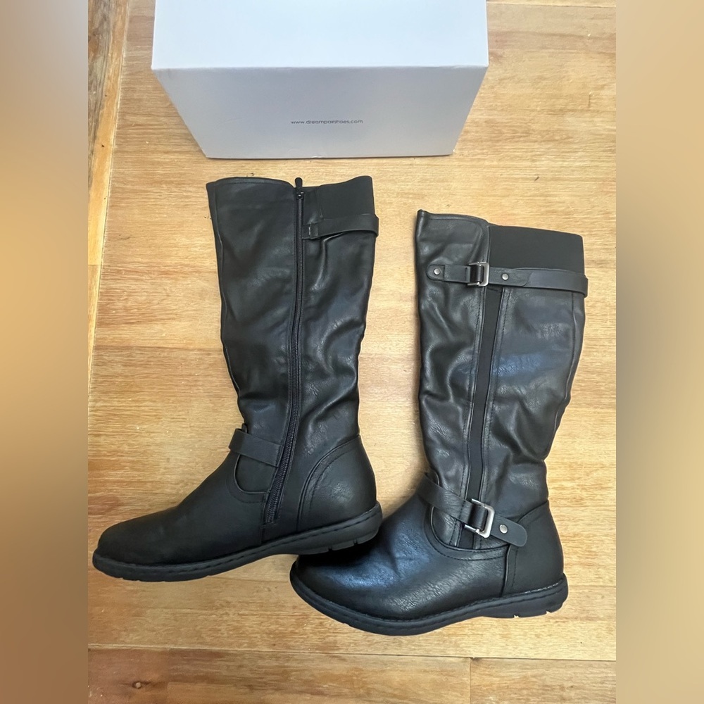 Dream Pairs Black Knee-High Boots Wide Calf